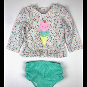 Cat and Jack rash guard two piece swimsuit